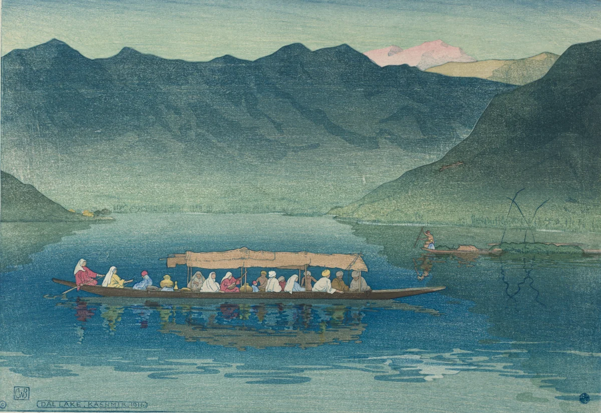 Dal Lake, Kashmir by Charles William Bartlett, print, 1916