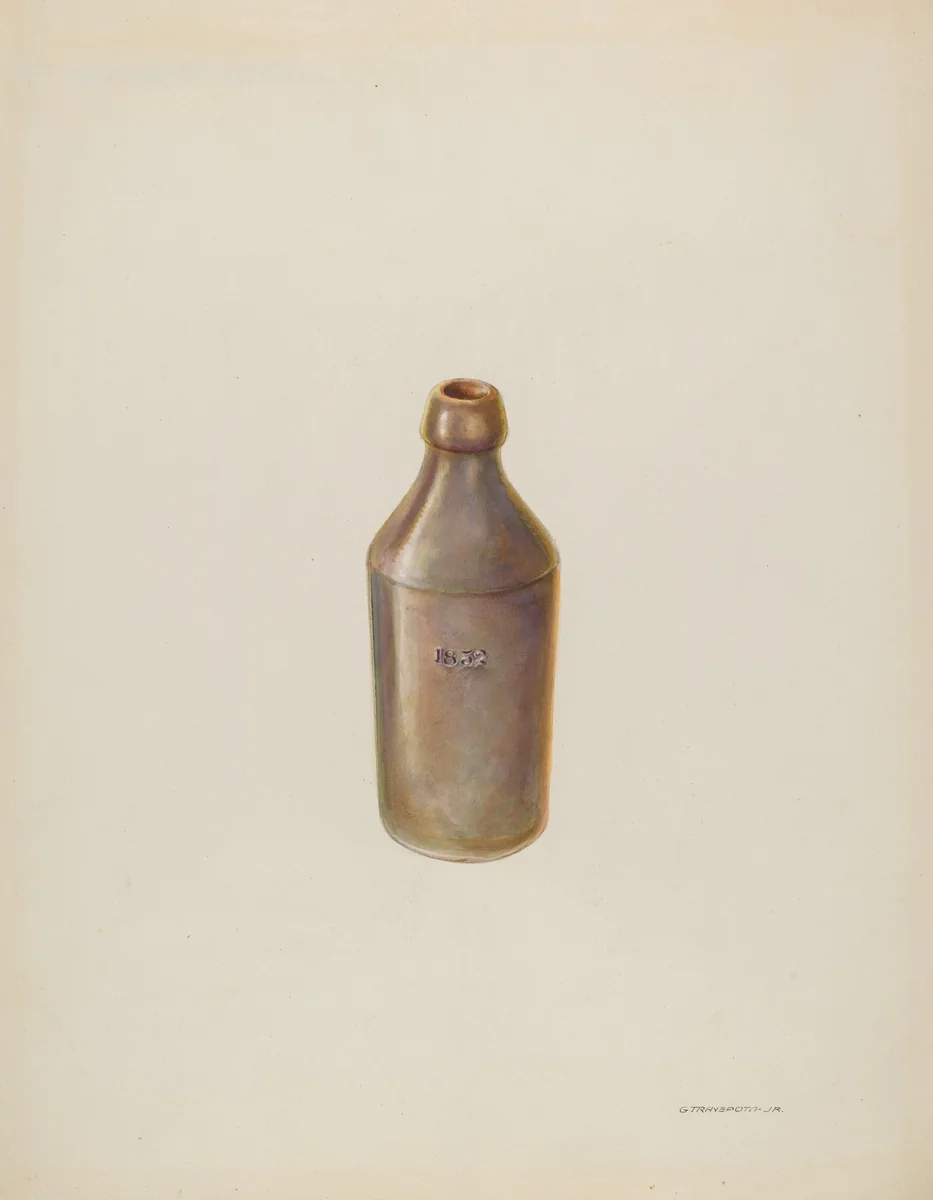 Earthenware Ale Bottle by Gerald Transpota, index of american design, 1937
