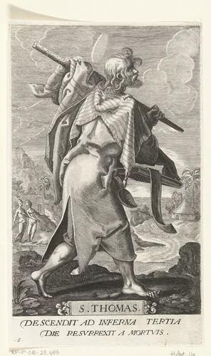 Apostel Tomas by Johan Barra, print, 1591-1629