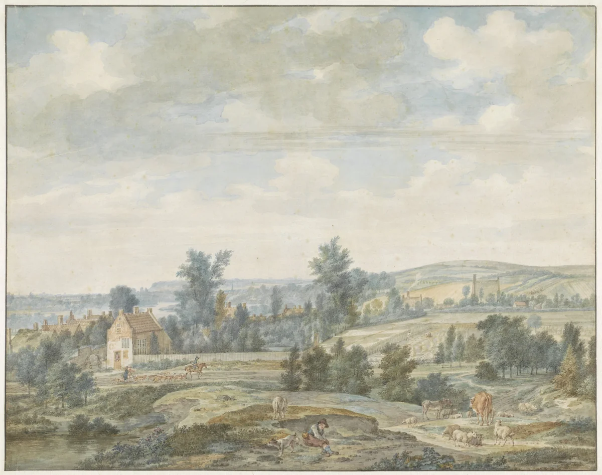 Panorama near Arnhem by Aert Schouman, drawing, 1776