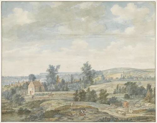 Panorama near Arnhem by Aert Schouman, drawing, 1776