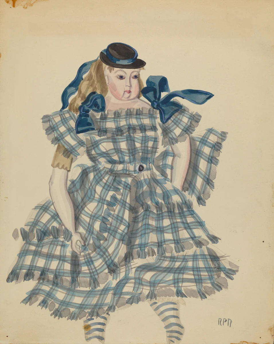 Doll by Raoul Du Bois, index of american design, 1935-1942