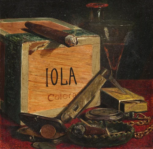 Gentlemen's Still Life by John O'Brien Inman, painting, 1871