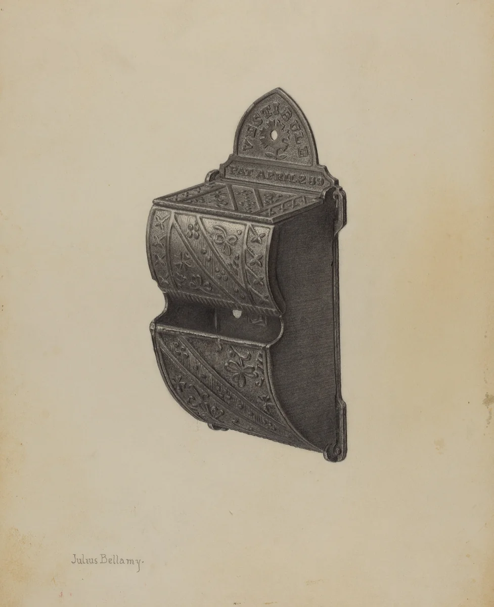 Match Holder by Julius Bellamy, index of american design, 1940