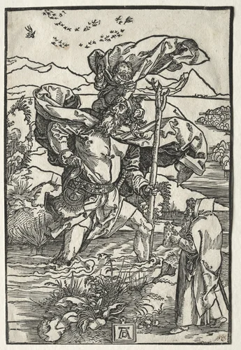 St. Christopher with the Birds by Albrecht Dürer, print, 1501-1504
