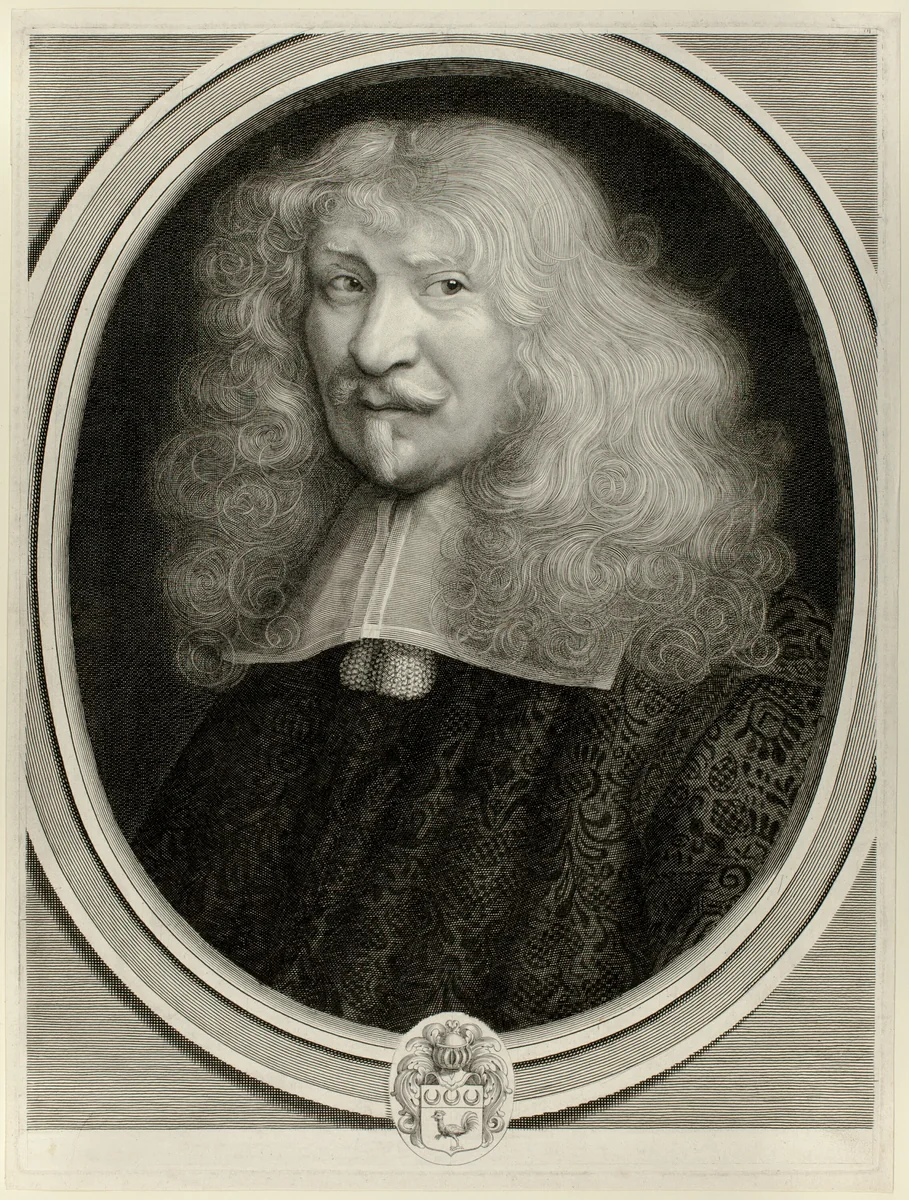 Denis Marin de la Châtaigneraye, Secretary to the King by Antoine Masson, print, 1672