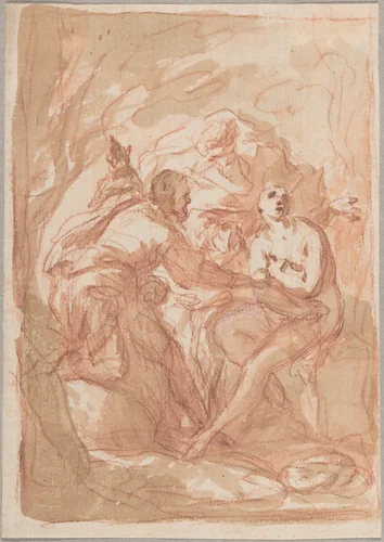 Susanna and the Elders by Johann Michael Rottmayr, drawing, 1700