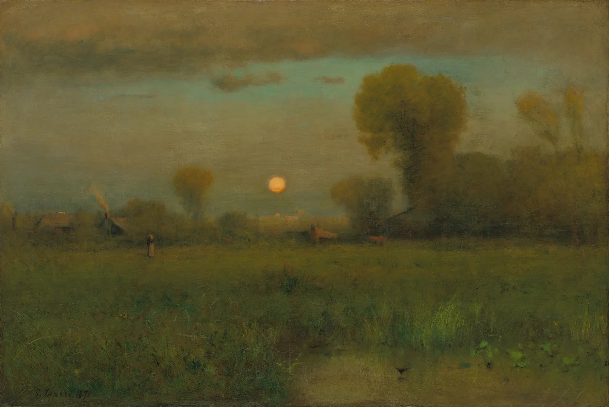 Harvest Moon by George Inness, painting, 1891
