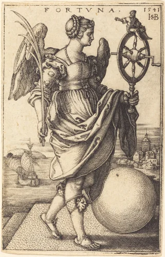 Fortuna (Fortune) by Sebald Beham, print, 1541