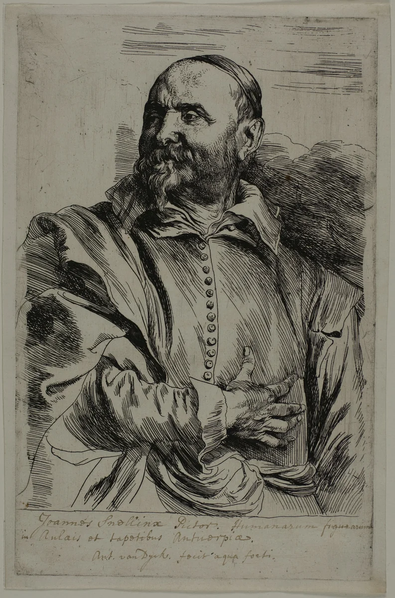 Jan Snellinx by Anthony van Dyck, print, 1630-1633