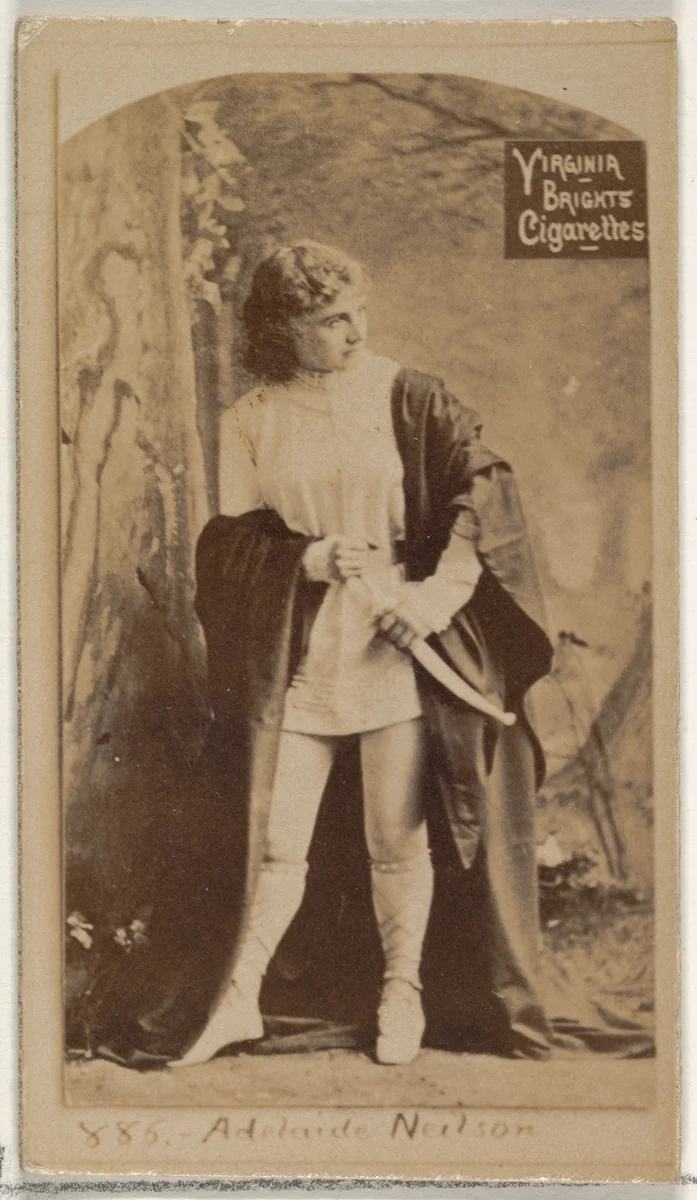Card 886, Adelaide Neilson, from the Actors and Actresses series (N45, Type 2) for Virginia Brights Cigarettes by Allen & Ginter, photograph, 1885-1891