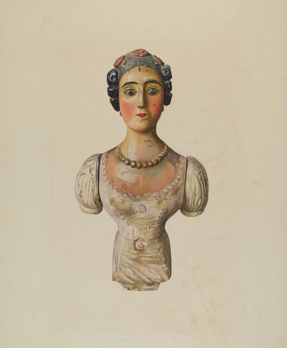 Figurehead by George Constantine, index of american design, 1938