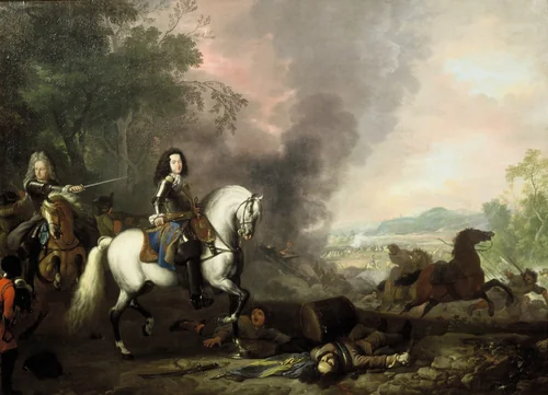 Equestrian Portrait of Hendrik Casimir II (1657-1696) by Jan van Huchtenburgh, painting, 1692