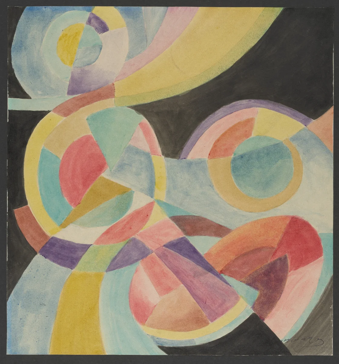 Colored Rhythm: Study for the Film by Léopold Survage, drawing, 1913
