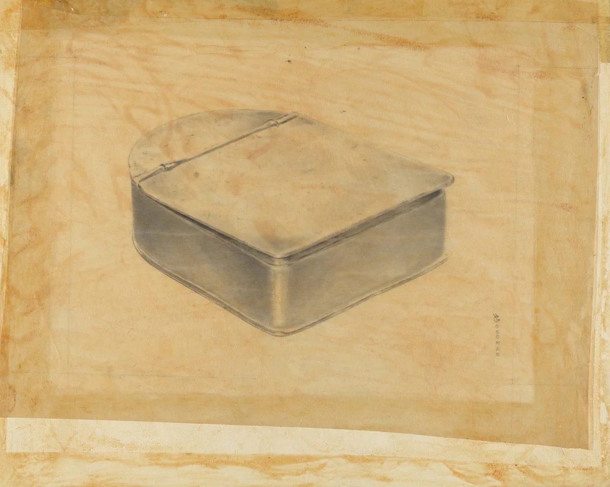 Pewter Box by Harry Goodman, index of american design, 1935-1942