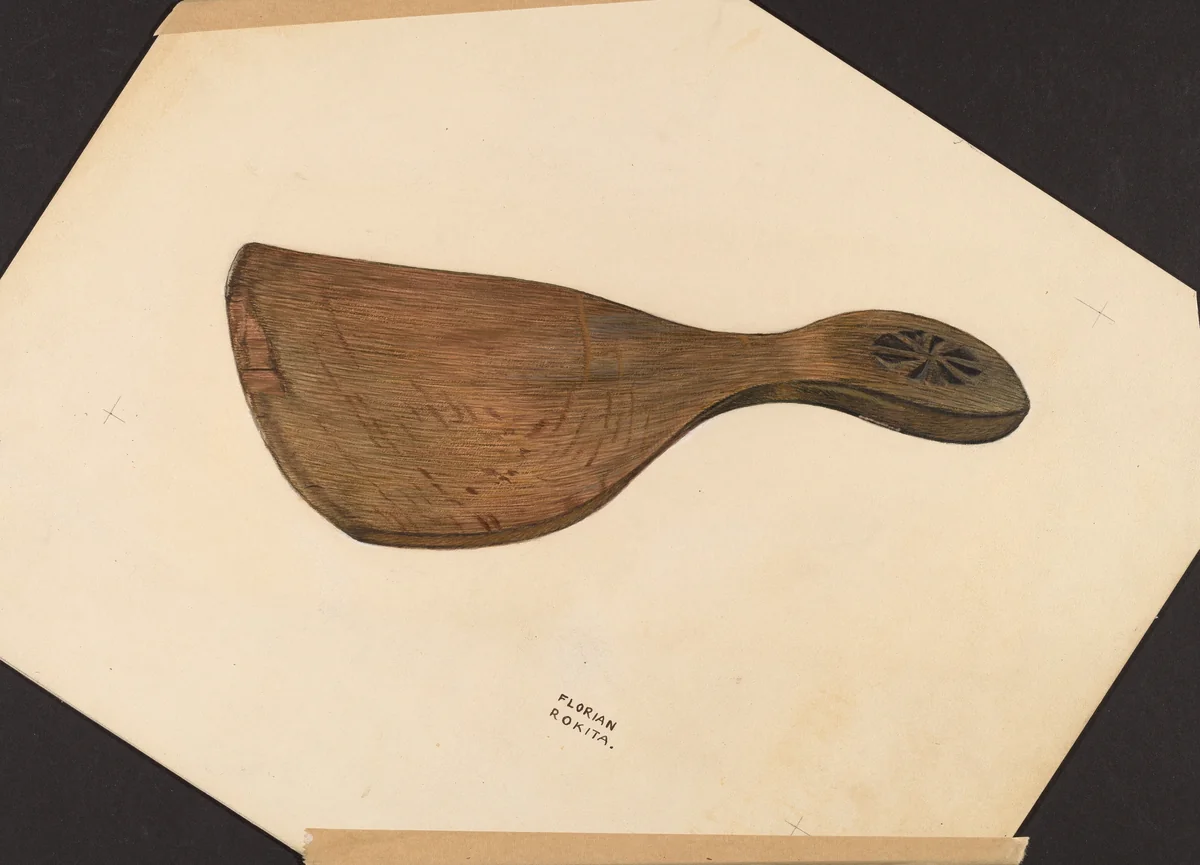 Butter Paddle by Florian Rokita, index of american design, 1938