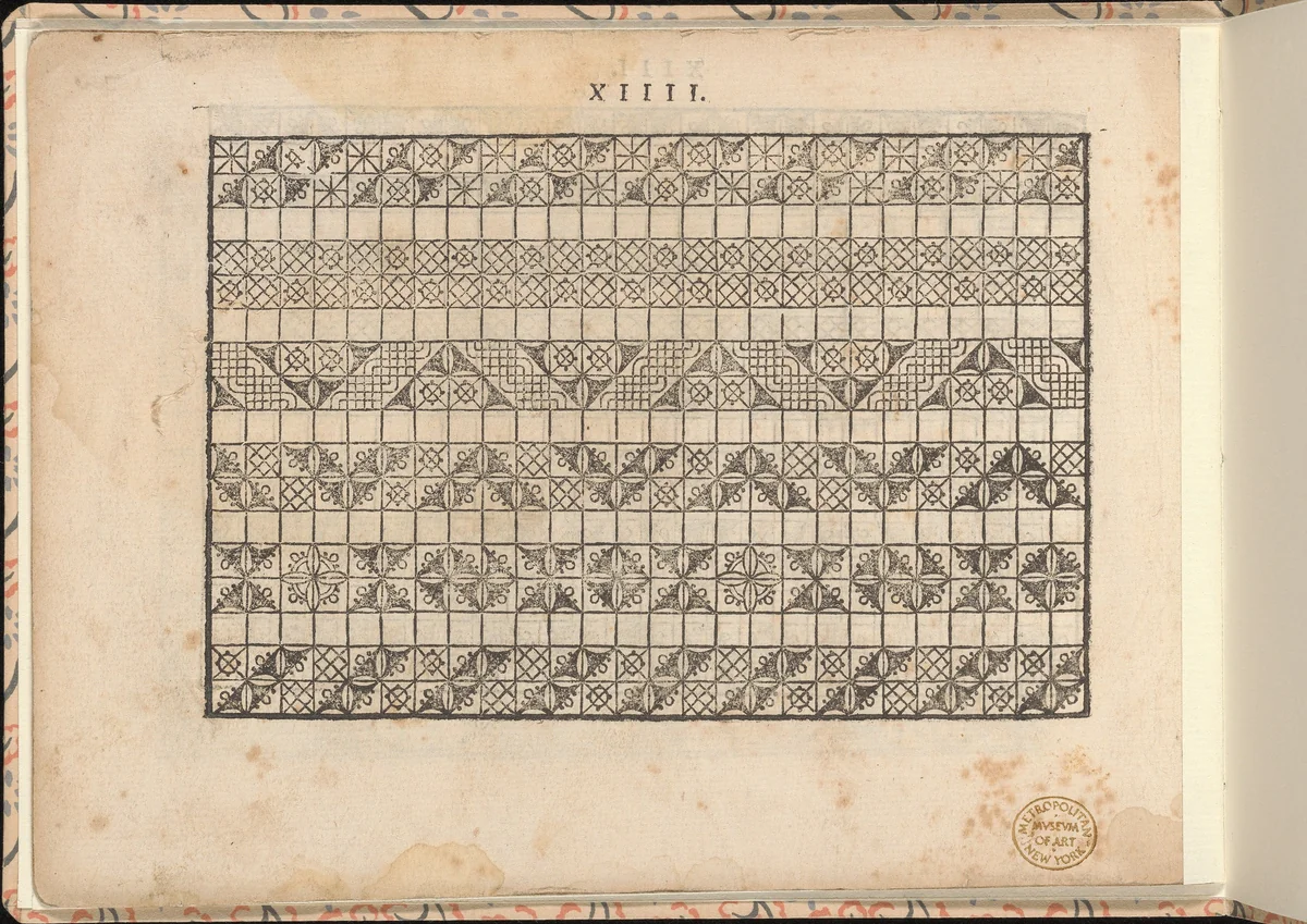 La vera perfettione del disegno di varie sorti di recami, page 4 (verso) by Giovanni Ostaus, book, 1557