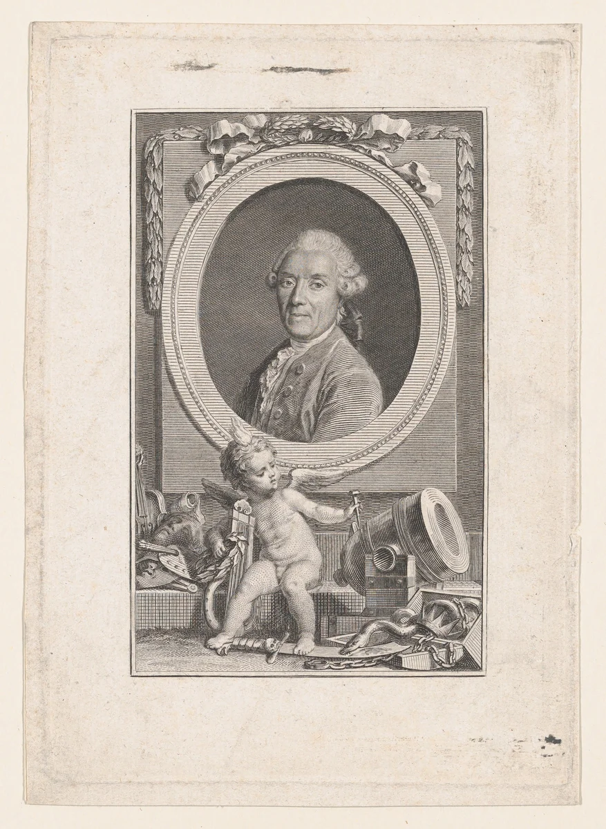 Portrait of Charles Borde by Charles Boily, print, 1783