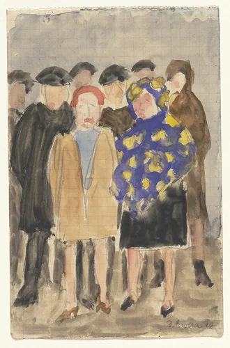 May Day, Moscow by Diego Rivera, drawing, 1928