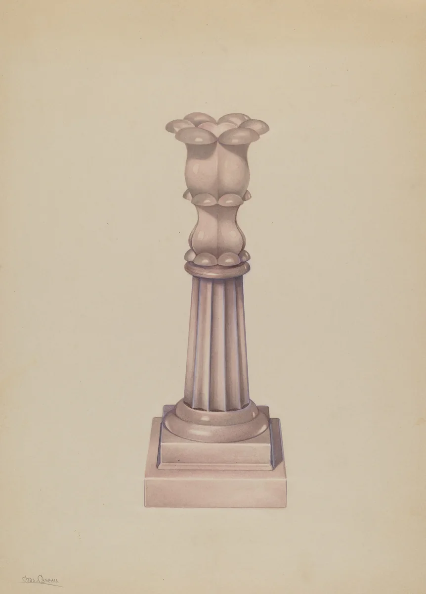 Candlestick by Charles Caseau, index of american design, 1936