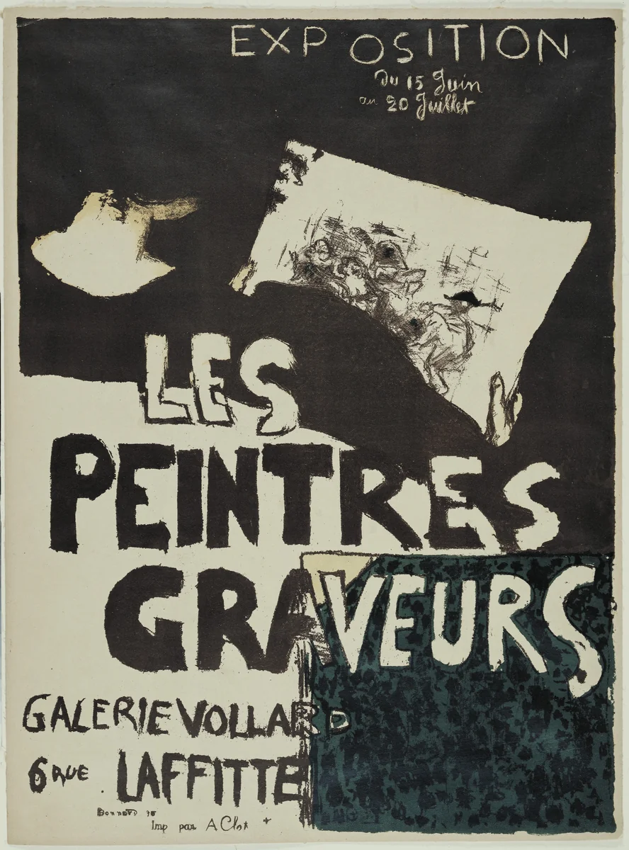 Exhibition poster for Les peintres-graveurs (The Painter-Printmakers) by Pierre Bonnard, print, 1896