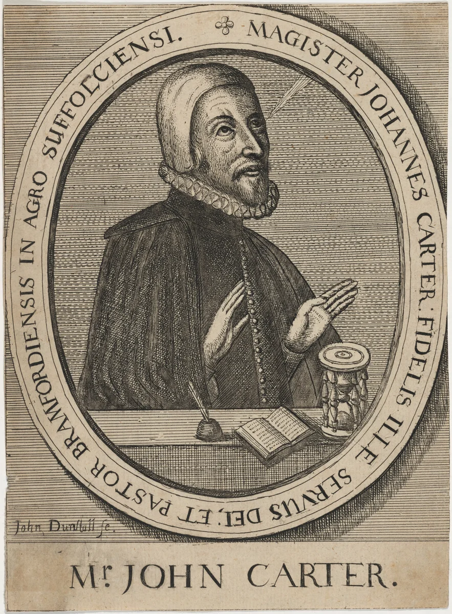 John Carter, Puritan Rector of Belstead, Suffolk by John Dunstall; Robert Vaughan, print, 1683