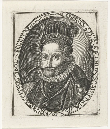 Portret van Ernst van Oostenrijk by Lambert Cornelisz, print, 1593-1612