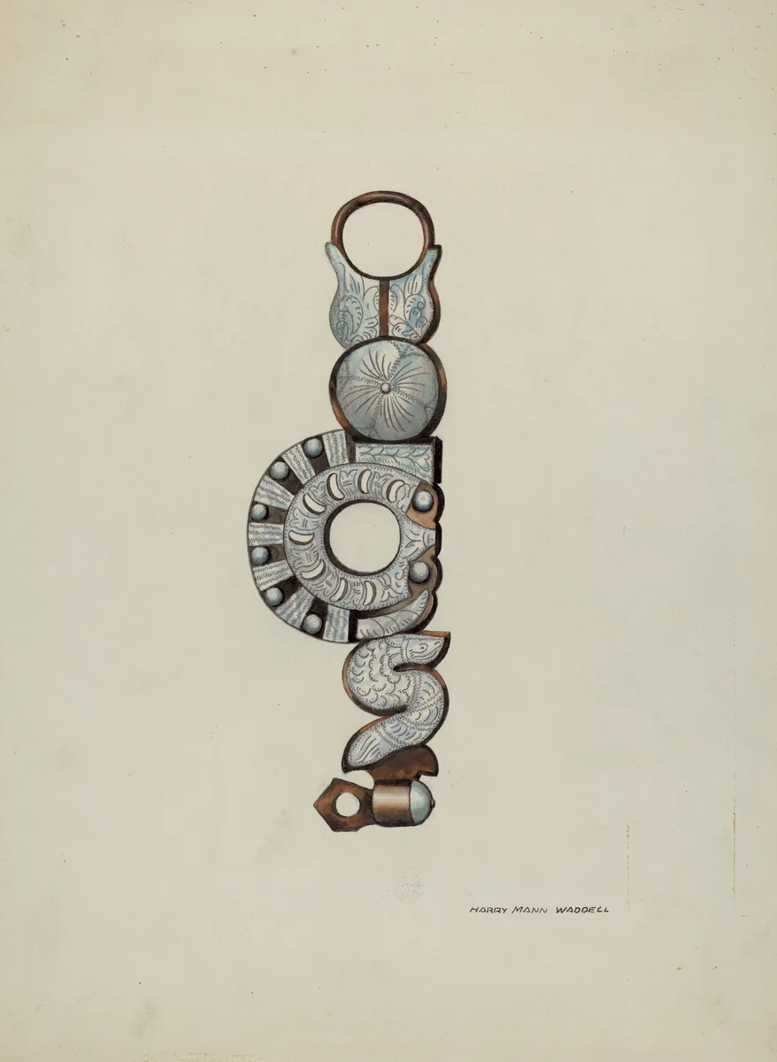 Spanish Spade Bit by Eva Fox; Harry Mann Waddell, index of american design, 1936