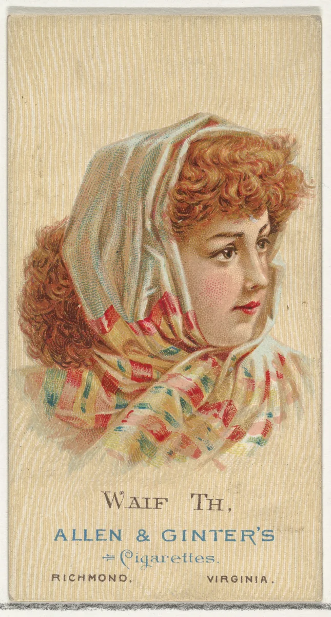 Waif Th, from World's Beauties, Series 2 (N27) for Allen & Ginter Cigarettes by Allen & Ginter, print, 1888