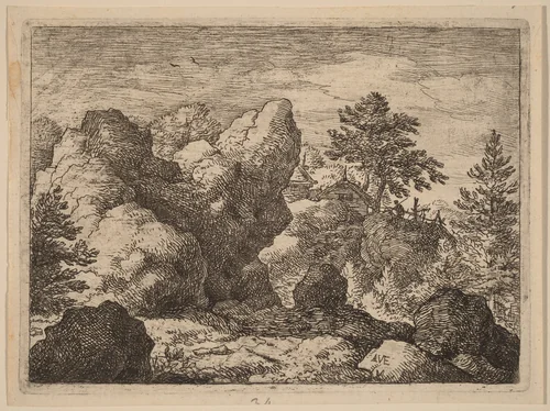 The Pointed Rock by Allart van Everdingen, print, 1645-1656