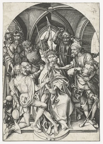 De doornenkroning by Unknown, print, 1470-1491