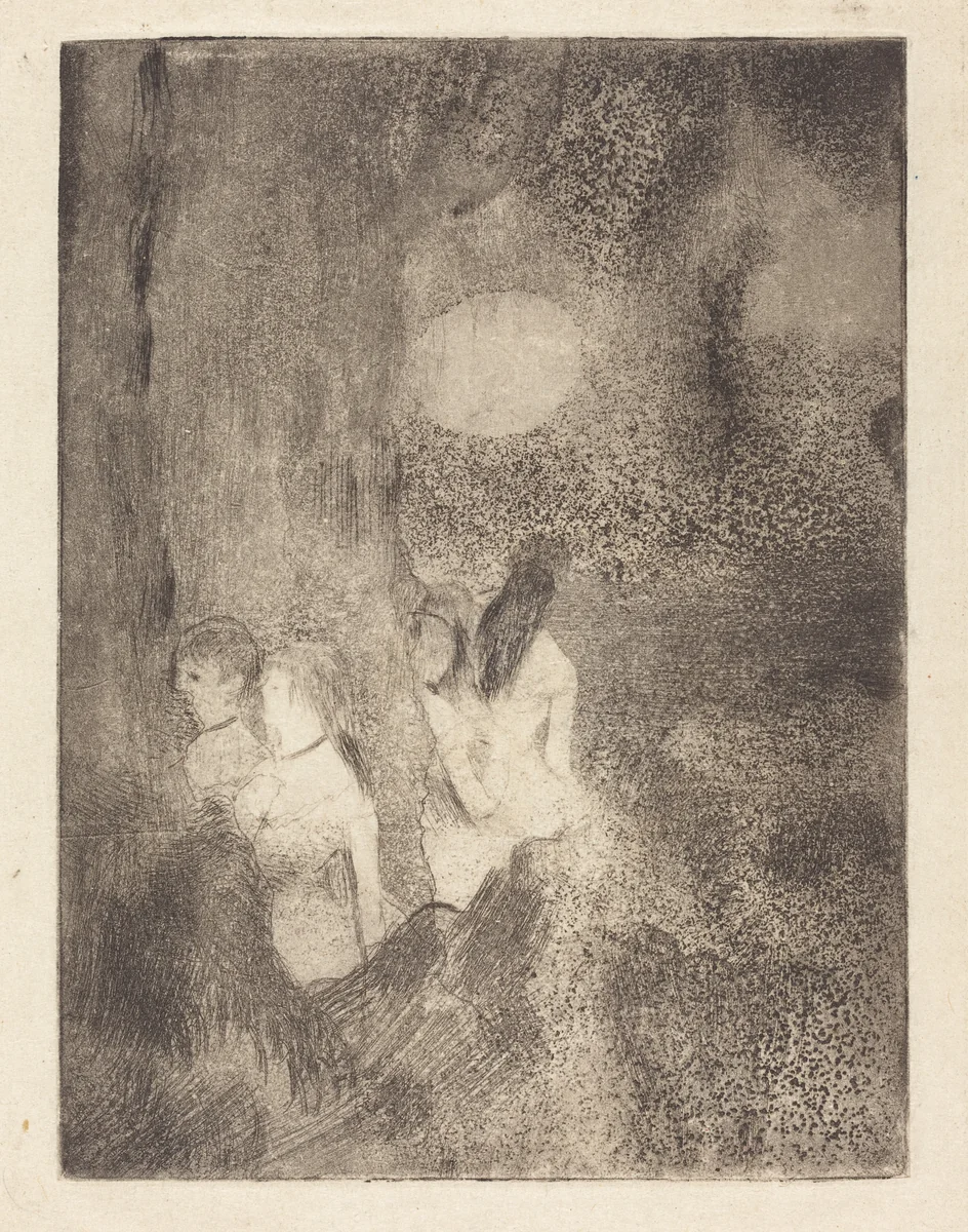 Dancers in the Wings by Edgar Degas, print, 1879-1880