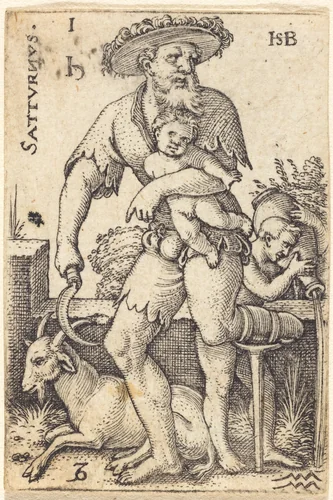 Saturn by Sebald Beham, print, 1539