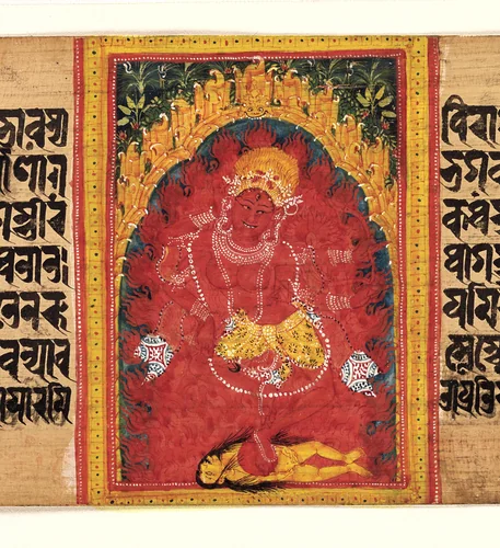 Leaves from an Ashtasahasrika Prajnaparamita Sutra by Mahavihara Master, painting, 1100-1133