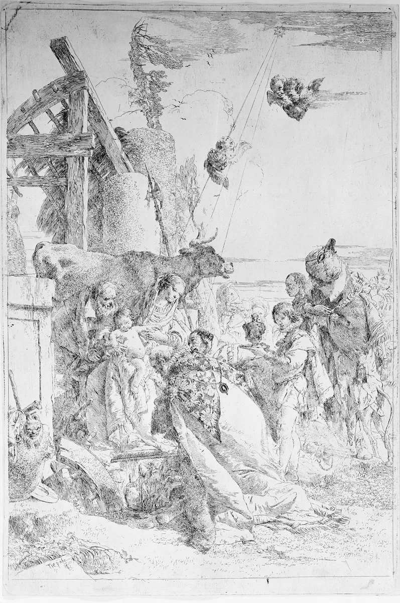 Adoration of the Magi by Giovanni Battista Tiepolo, print, 1733-1773