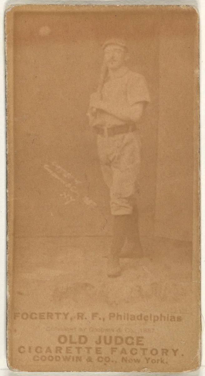 James G. Fogarty, Right Field, Philadelphia, from the Old Judge series (N172) for Old Judge Cigarettes by Goodwin & Company, photograph, 1887