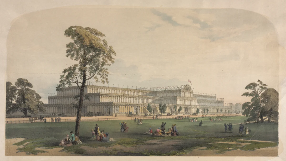 The Crystal Palace by Joseph Nash, print, 1845-1855