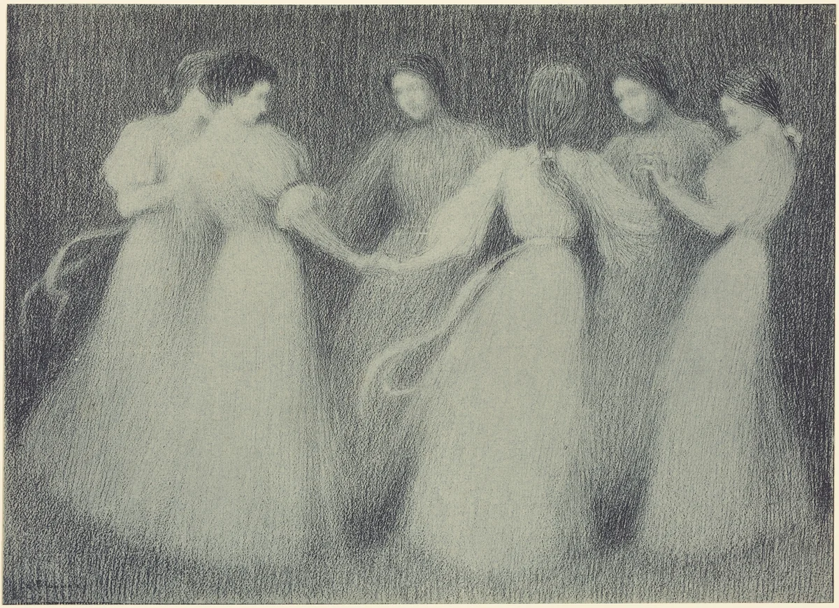 La Ronde by Henri Eugéne Le Sidaner, print, 1897