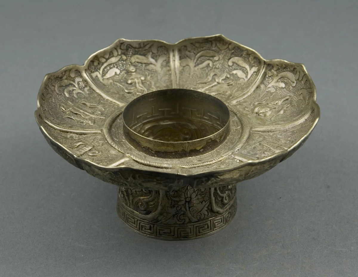Lotus-Shaped Altar Bowl Stand by Tibet, other, 1701-1800
