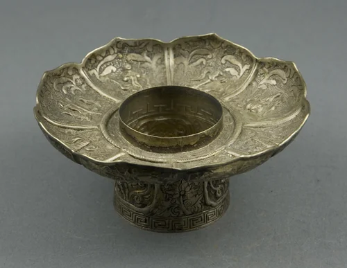 Lotus-Shaped Altar Bowl Stand by Tibet, other, 1701-1800