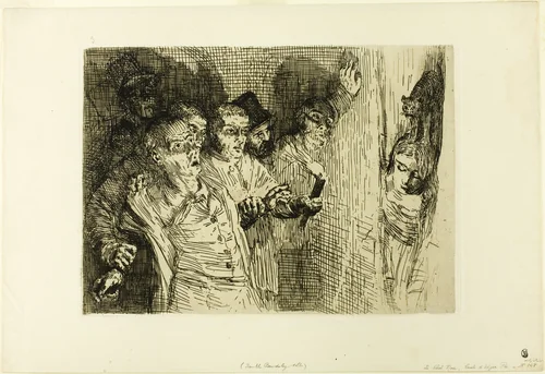 The Black Cat by Alphonse Legros, print, 1862