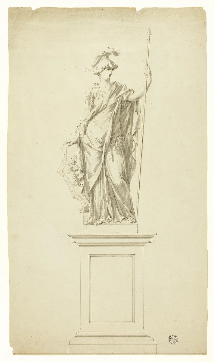 Statue of Pallas Athene by Jan van Nost
James Thornhill
John Michael Rysbrack
Cajus Gabriel Cibber, drawing, 1695-1787