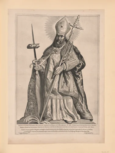 Saint Boniface, from Saints of the North and South Netherlands by Cornelis Visscher, print, 1650