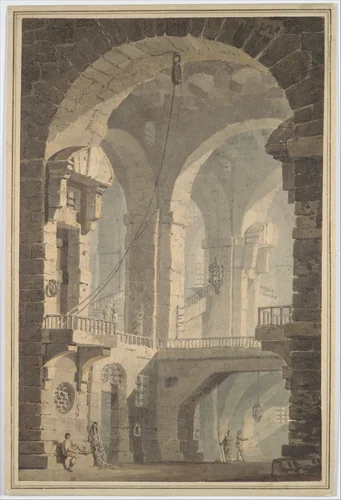 Dark Prison (Carcere Oscura) by Joseph Turner, drawing, 1790-1799