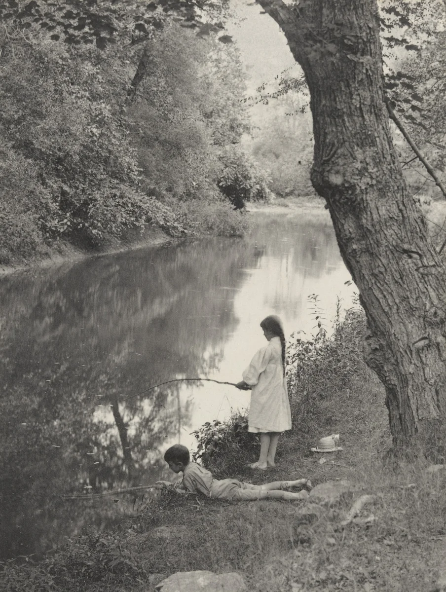 Young Anglers by John G. Bullock, photograph, 1896