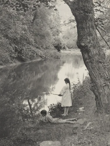 Young Anglers by John G. Bullock, photograph, 1896