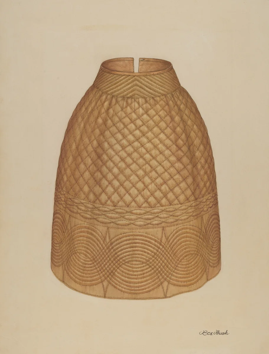 Quilted Petticoat by Rex F. Bush, index of american design, 1938