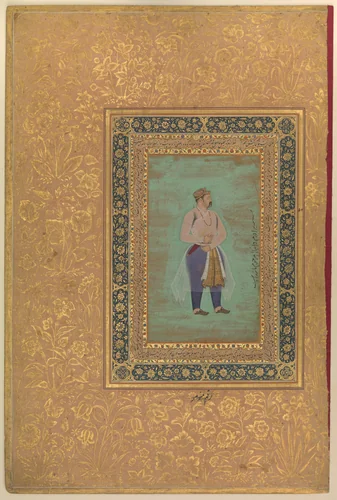 recto: "Portrait of Prince Danyal", Folio from the Shah Jahan Album by Manohar, manuscript, 1475-1599