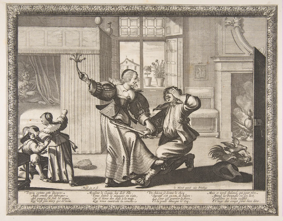 Husband-Beater by Abraham Bosse, print, 1628-1638