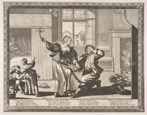 Husband-Beater by Abraham Bosse, print, 1628-1638